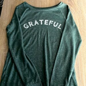 Grayson Threads Green Grateful Long Sleeve T-Shirt